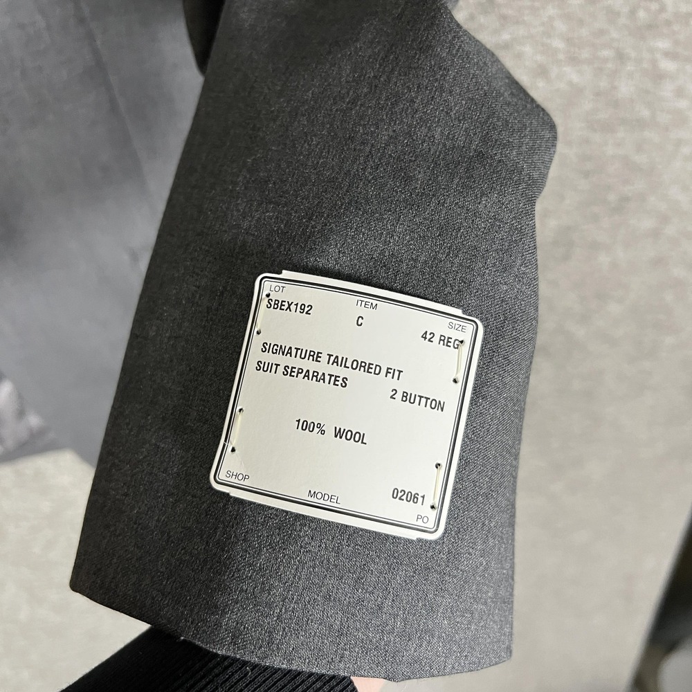 NWT Jos A Bank Suit Jacket Mens‎ 42R Gray Wool Signature Collection Two Button - Picture 3 of 11